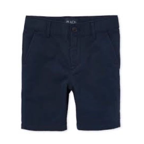 The Children's Place Boys Uniform Shorts In New Navy Size 8 Husky - Picture 1 of 6